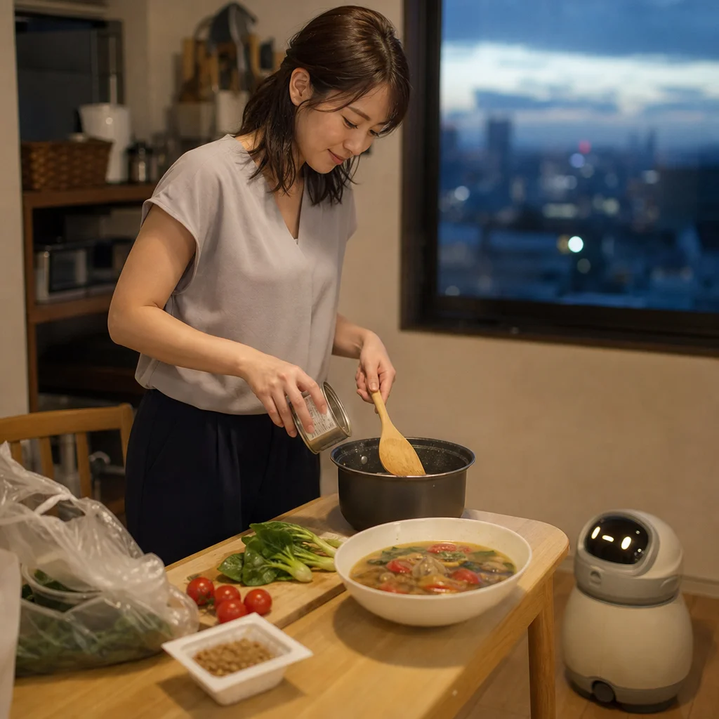 あさり缶とトマトを使った鉄分補給スープ